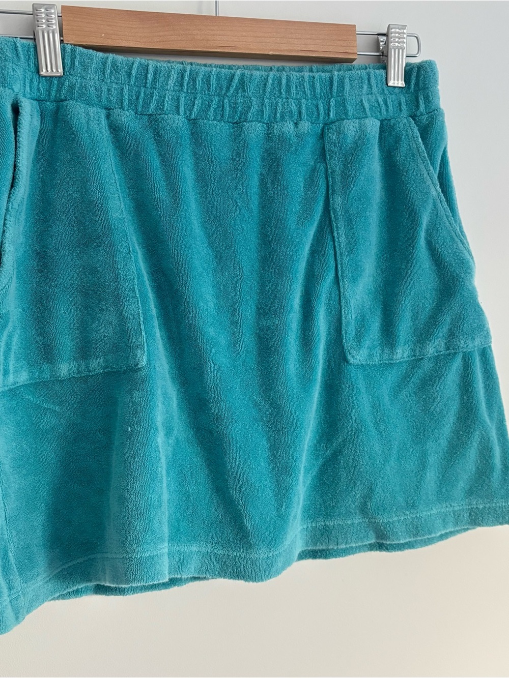 Monrow terry mini skirt Teal beach wear vacation pool